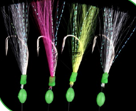Rig7 Rainbow Flasher Pearl White and Silver 4 #2 Silver Hook